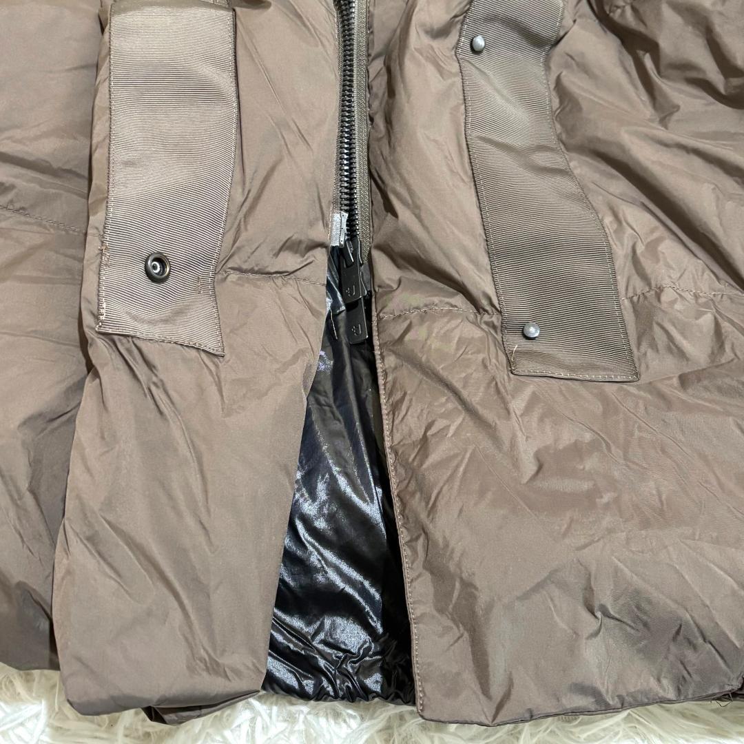 【美品】UNIQLO +J ダウンロングコート M ブラウン ジルサンダー