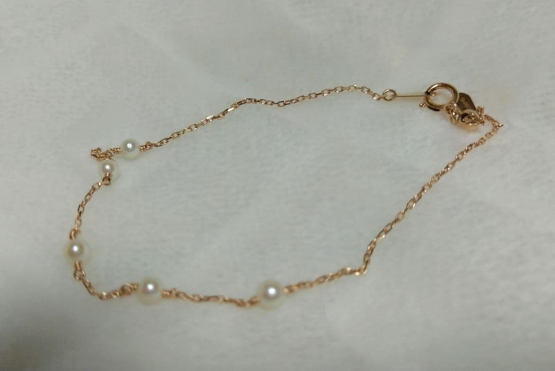 ブレスレット　K18PG（ピンクゴールド）アコヤパール（最終価格）