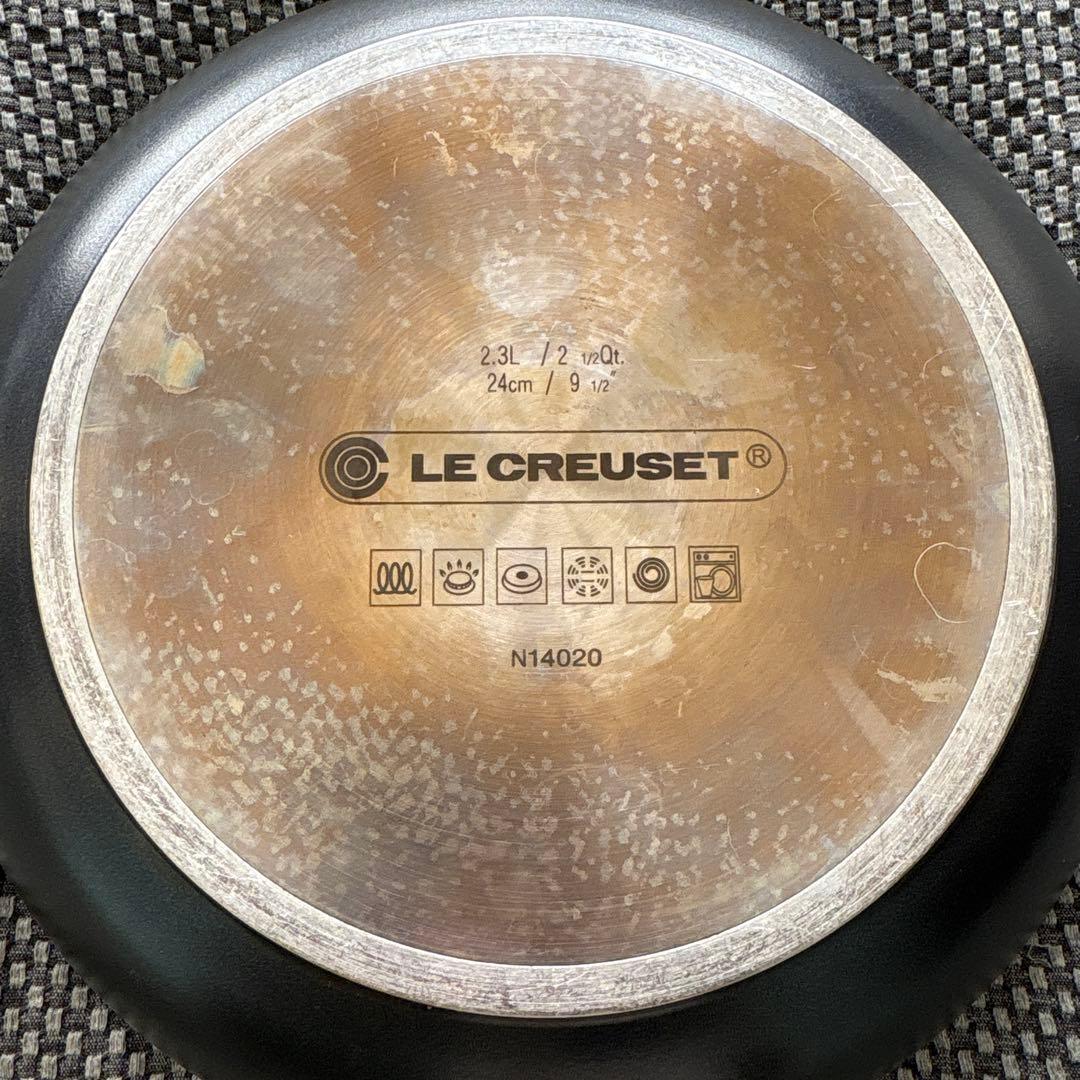 【廃盤】LE CREUSET 両手鍋 24cm ガラス蓋付き