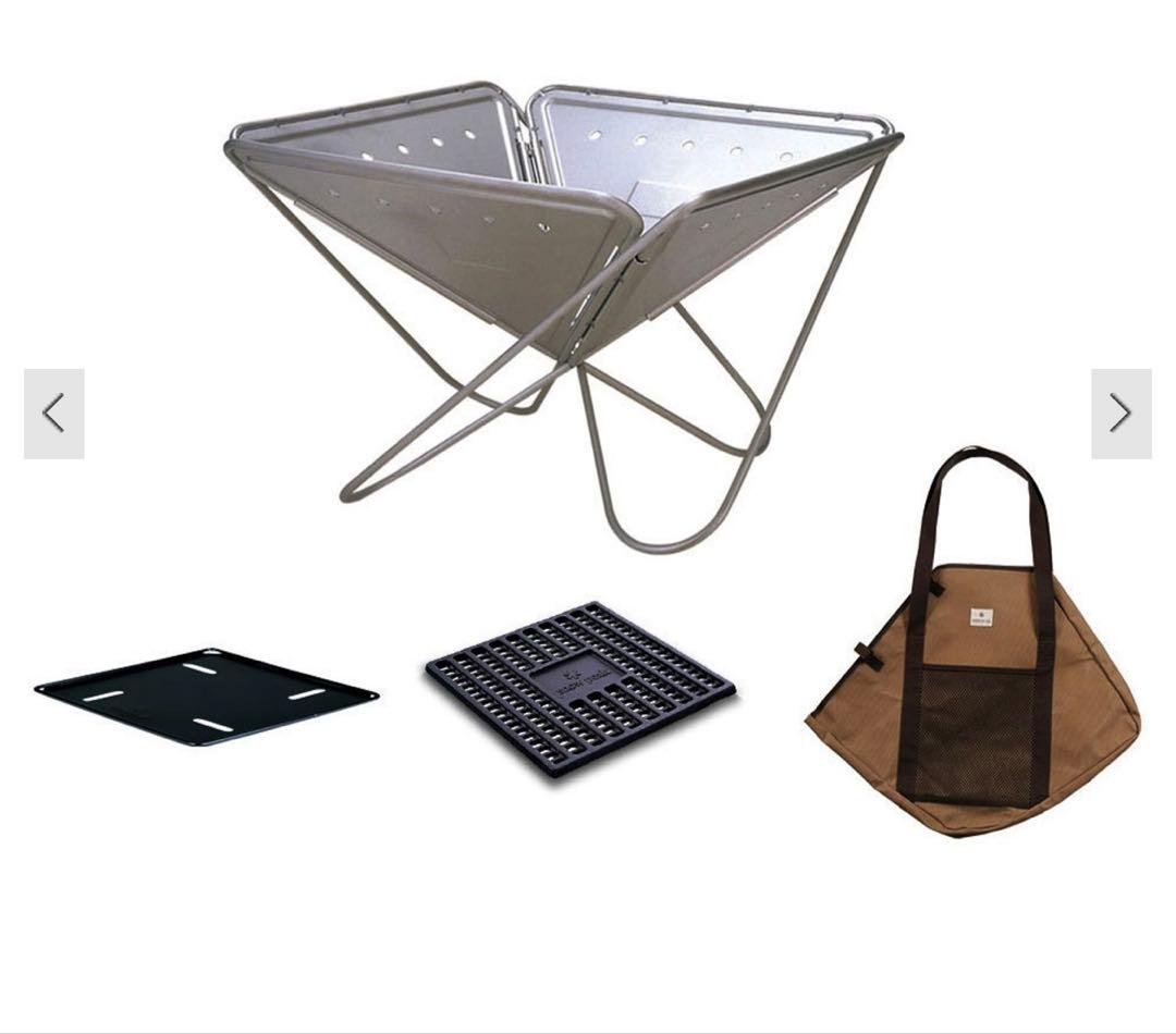 【mo ro】スノーピーク焚き火台Mスターターセット＋BBQセット調理台