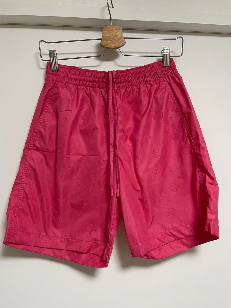 LOUIS VUITTON スイムショーツ モノグラム ジャカード ピンク