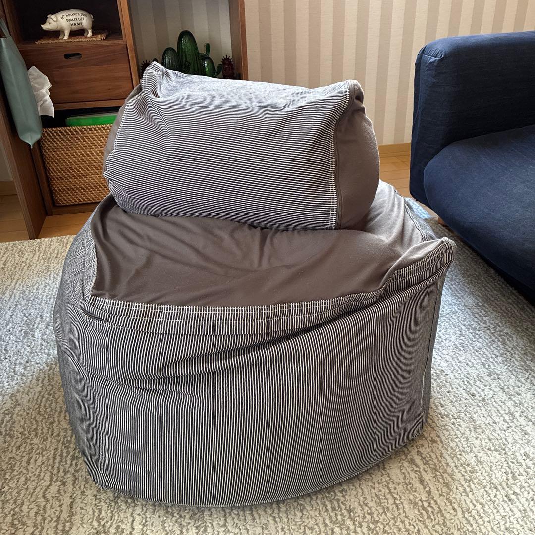 無印良品　体にフィットするソファ+クッション　 本体+カバー＋ビーズクッション