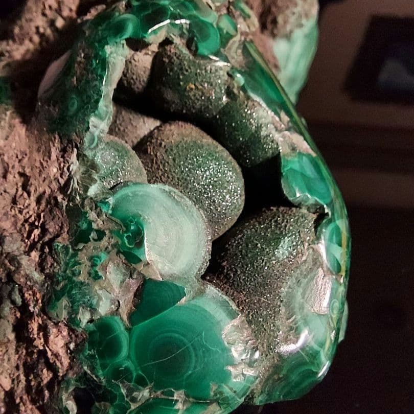 大きなマラカイト原石！ 1㌔超え 部分磨き 96