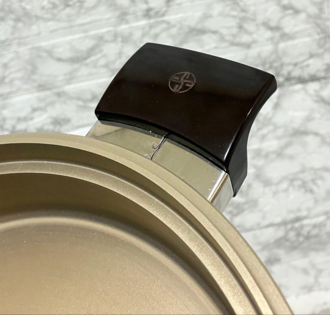 【希少 美品】しばのキッチン 両手鍋 ガラス蓋 最高級ゴールドシリーズ