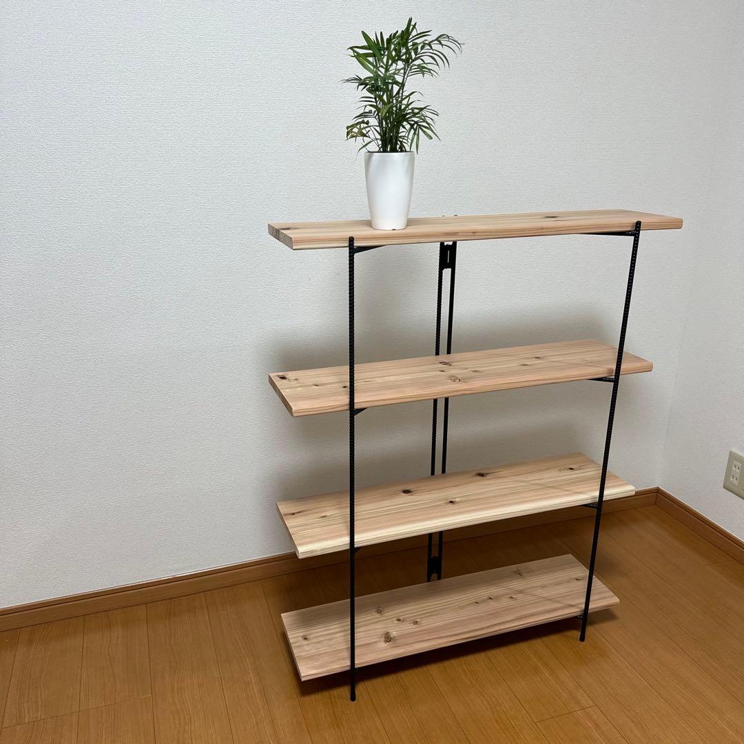 アイアンシェルフ　アイアンラック　折り畳みラック　4段　什器　飾り棚　観葉植物棚