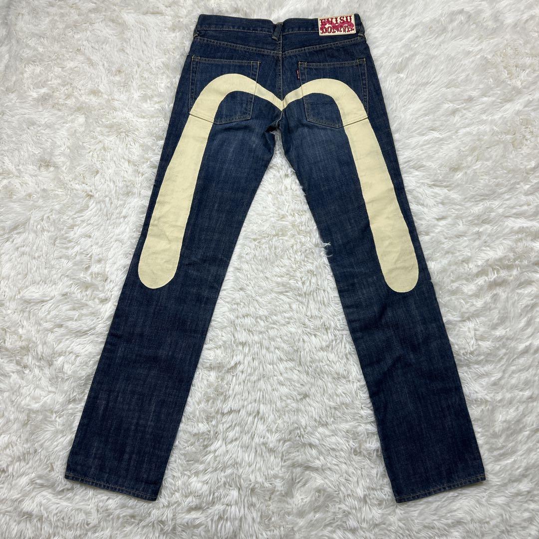 エヴィスドンナ　デニム　白ペンキ　ビッグカモメ　グッドコンディション　大黒