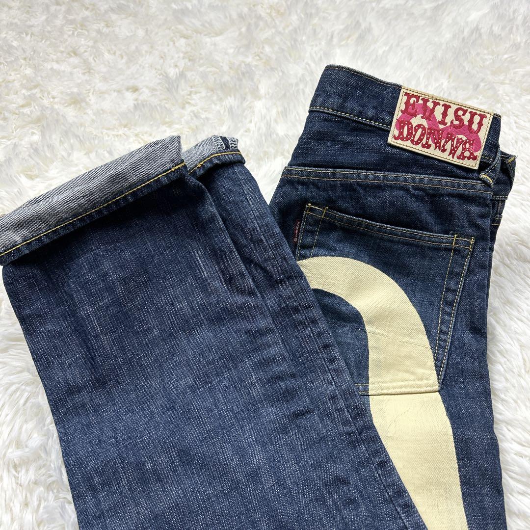 エヴィスドンナ　デニム　白ペンキ　ビッグカモメ　グッドコンディション　大黒