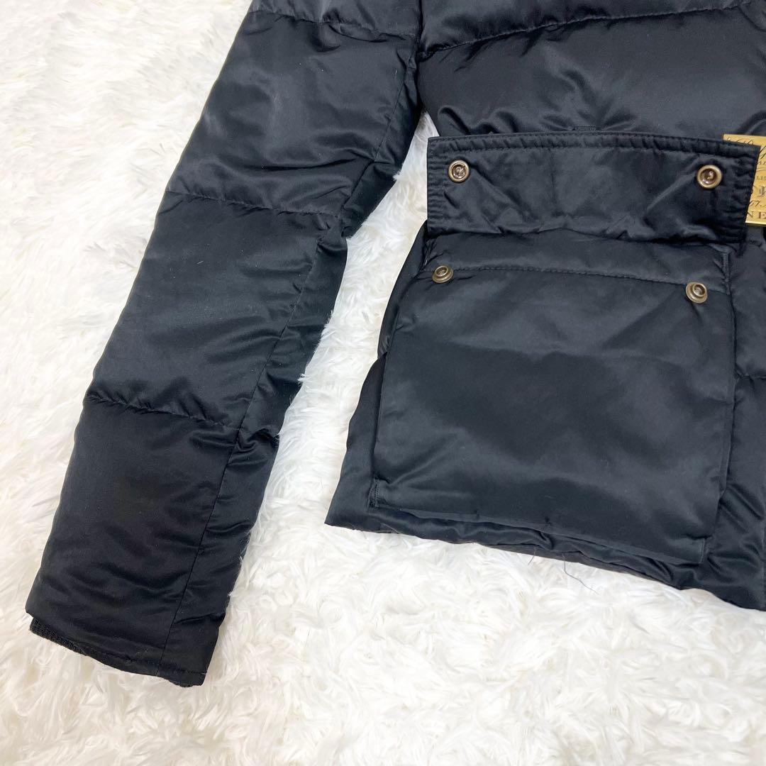 美品✨ラルフローレン ダウンジャケット ショートダウン 金具ベルト ブラック M