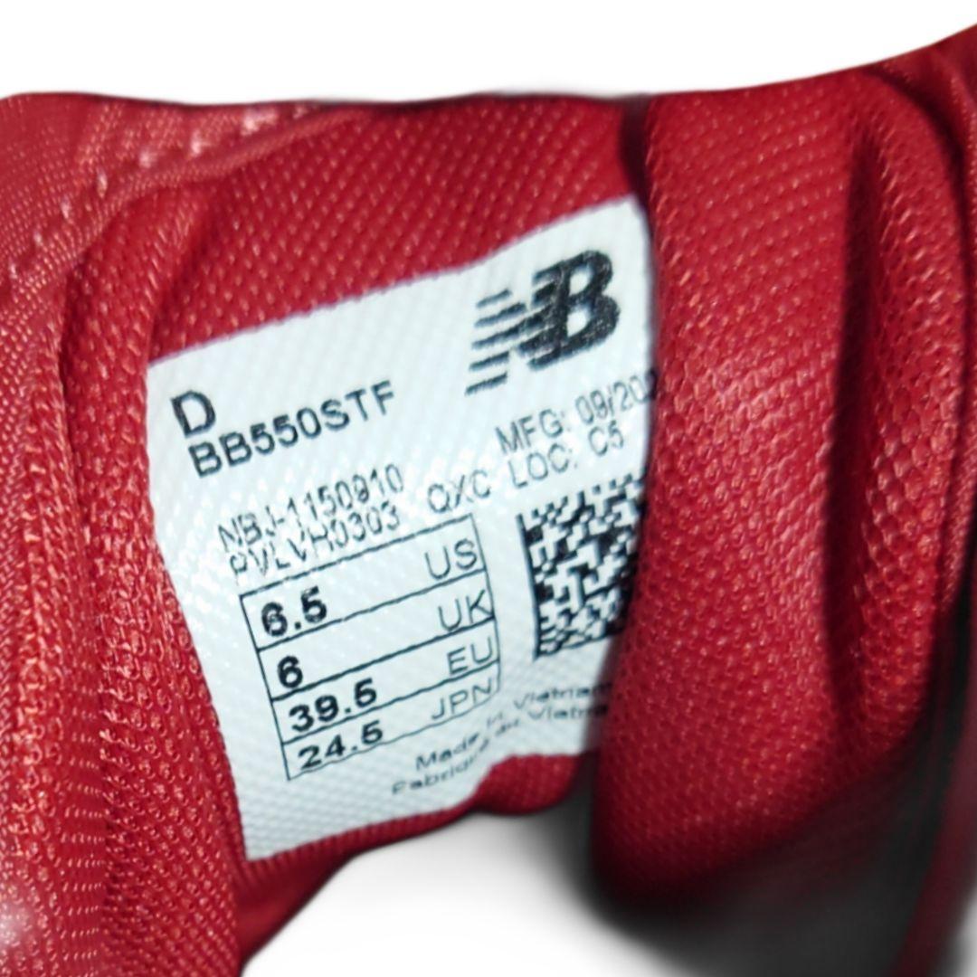 新品✨ニューバランス 550 白赤 24.5cm 人気カラー 定番スニーカー