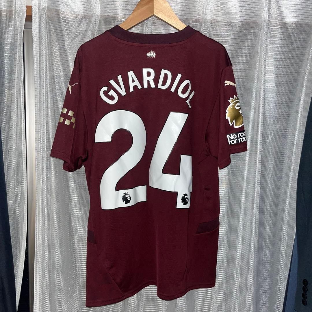 国内正規品　マンチェスターシティ　24-25 3rd グヴァルディオル　ネーム
