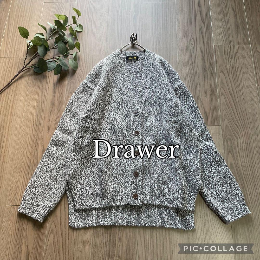 ＜Drawer（ドゥロワー）＞ 5Gウールカシミヤ天竺編みVネックカーディガン