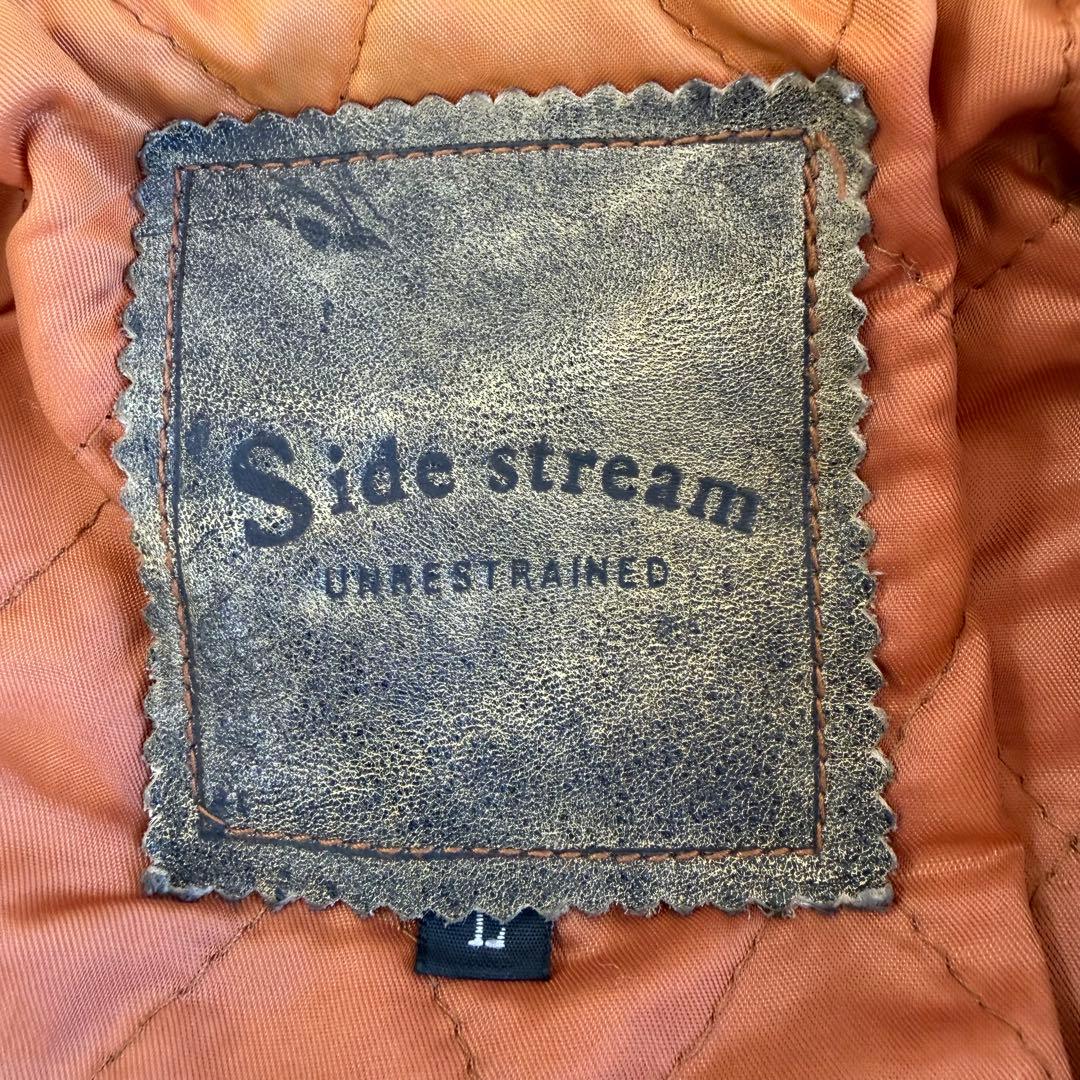 雰囲気抜群 Side stream ヴィンテージ カウレザージャケット Lサイズ