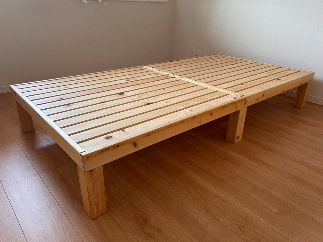 家具の里　国産ひのき材 シングルベッドNB01 日本製