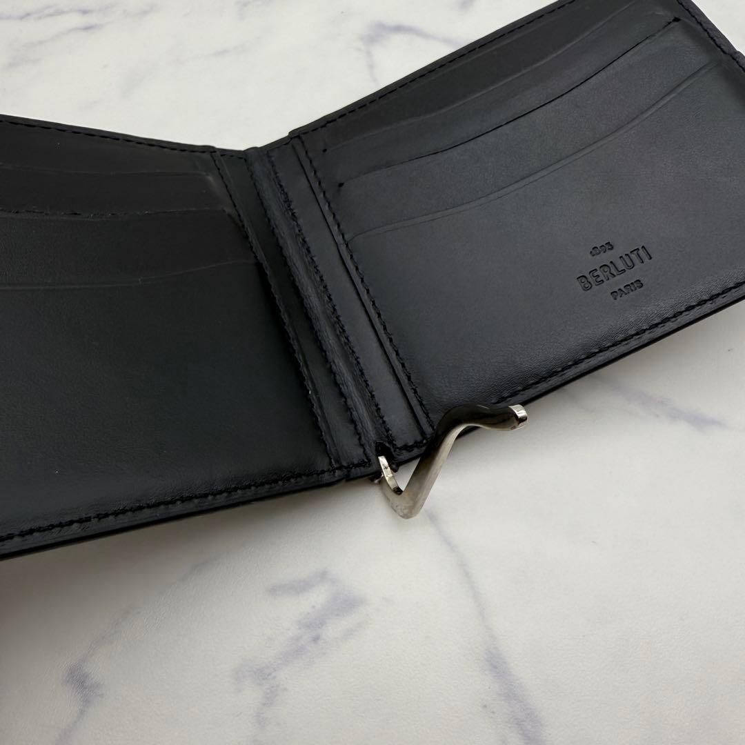【BERLUTI】ベルルッティ カリグラフィ マネークリップ二つ折り札入れ