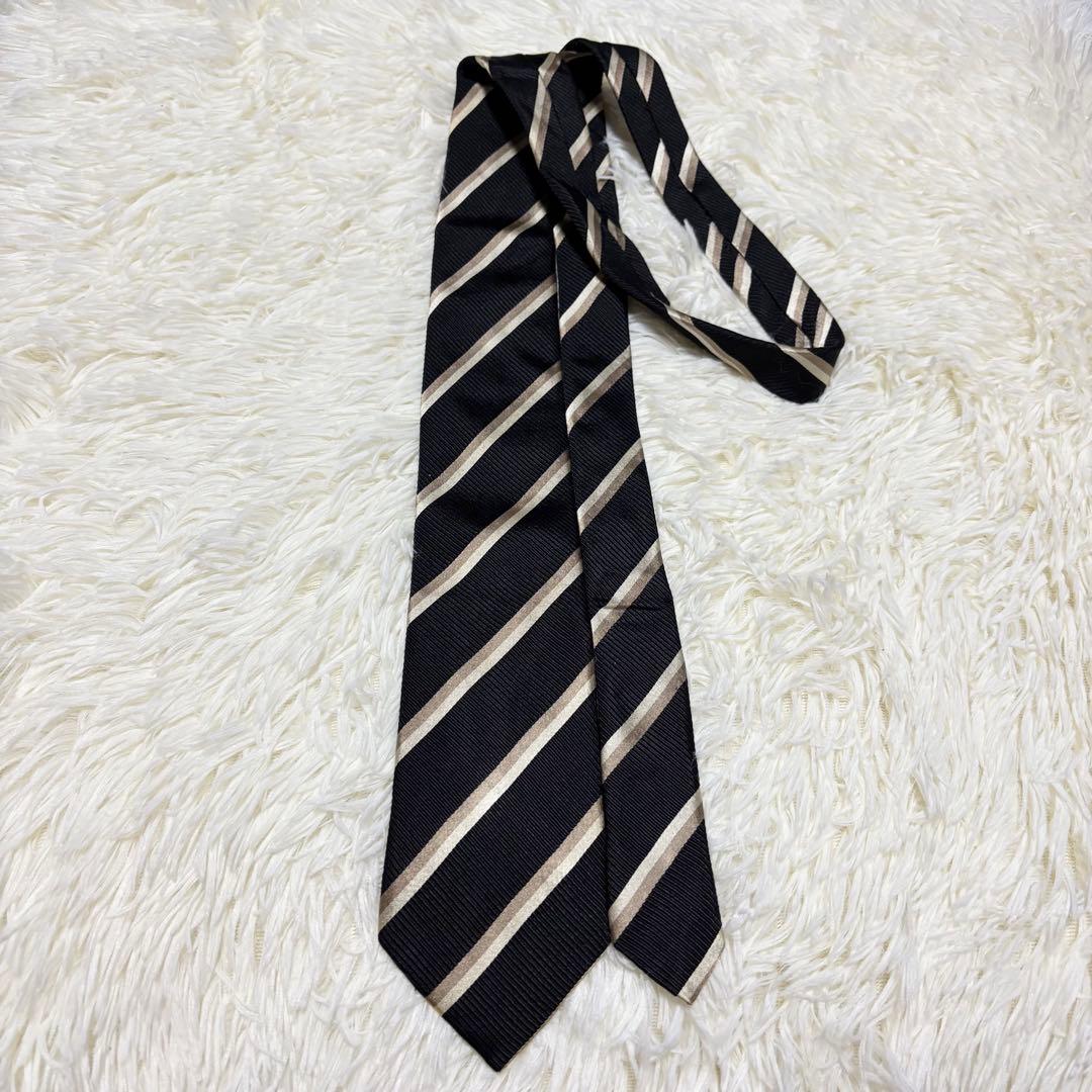 【極美品】PRADA ネクタイ　レジメンタストライプ