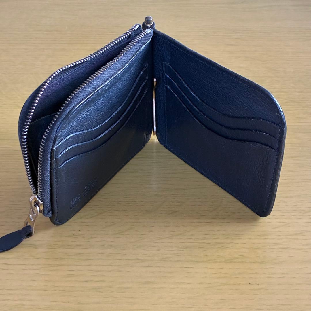 IL BISONTE マネークリップポケット付二つ折り財布