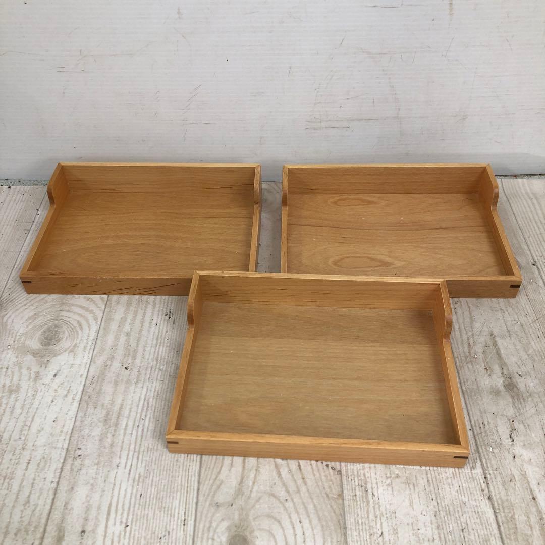 アルダー　アメニティボックス　木製トレイ 3個セット ホテル　旅館