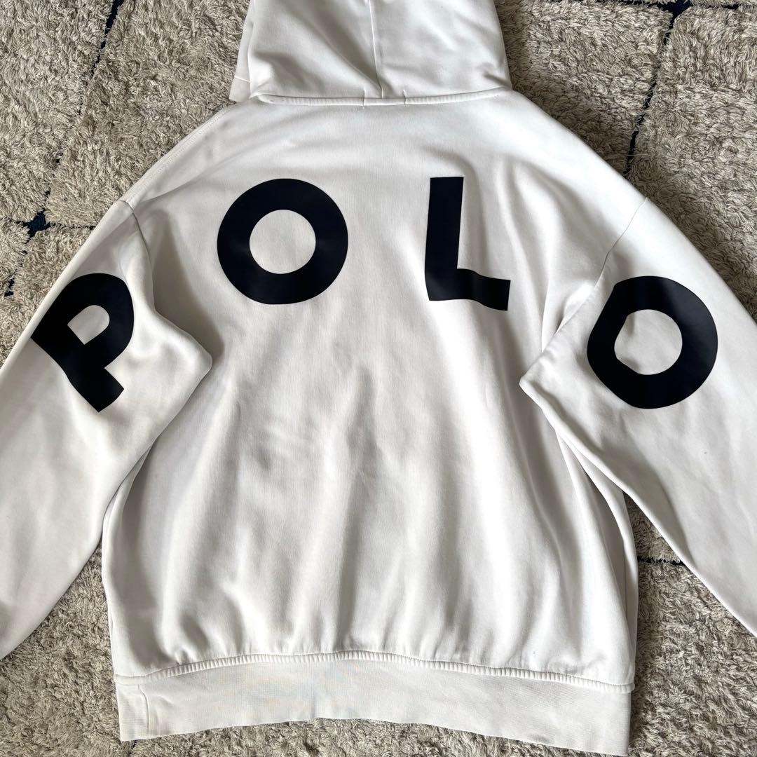 【希少✨】ポロラルフローレン　XLサイズ　パーカー　バックプリントロゴ　刺繍