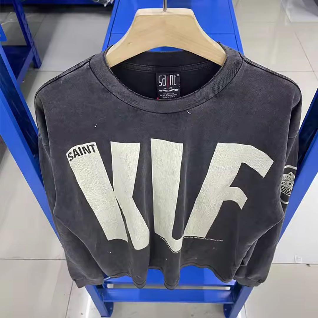 SAINT MICHAEL新品Mサイズ長袖KLF ダークグレー Tシャツ
