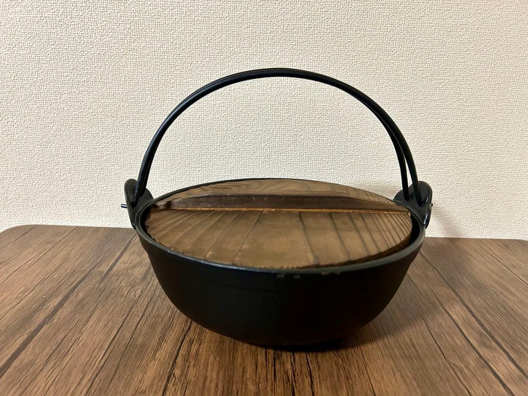 【美品】南部鉄器 鉄鍋 いろり鍋 スタンド付き