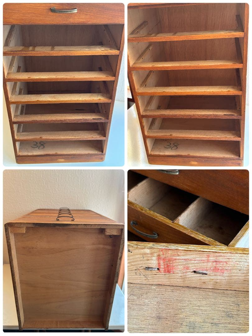 古道具　6杯抽斗　小引き出し　ヴィンテージ　アンティーク　ドロアー　昭和レトロ