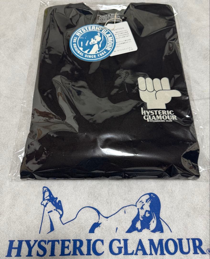 大人気！HYS 長袖Tシャツ【HYS HITCHHIKING CLUB】 黒M