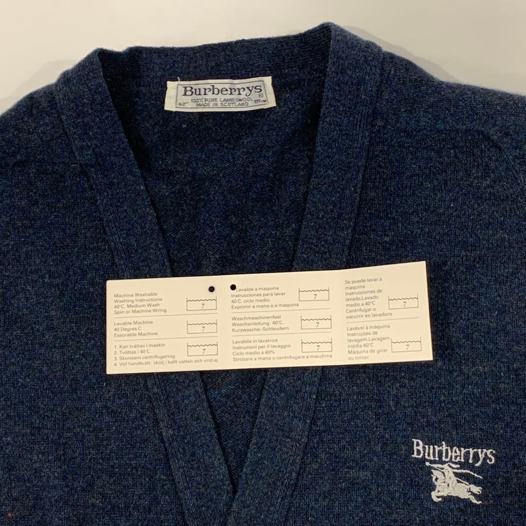 Burberry's ダークブルー カーディガン 42