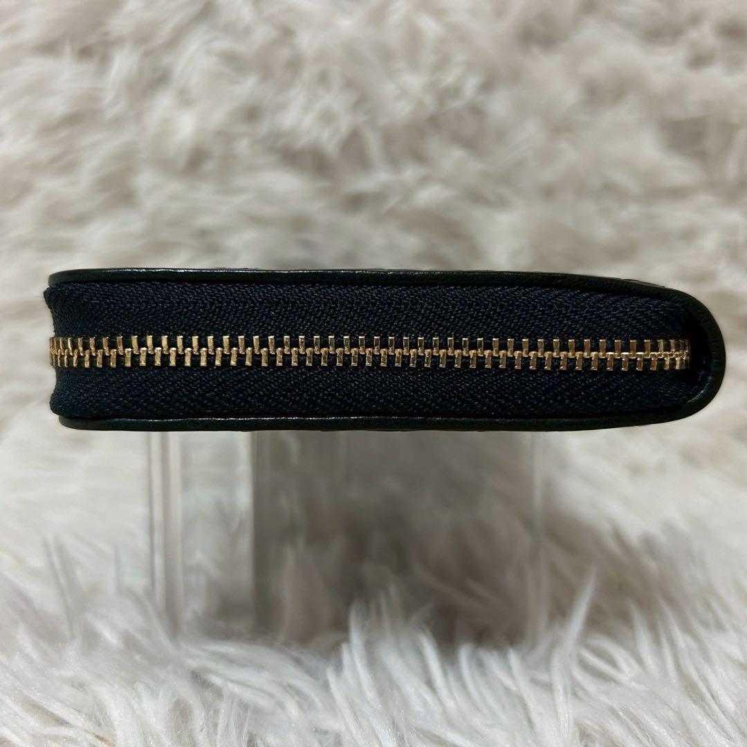 未使用級✨ココマイスター　イントレチャート　長財布　ラウンドファスナー　ブラック