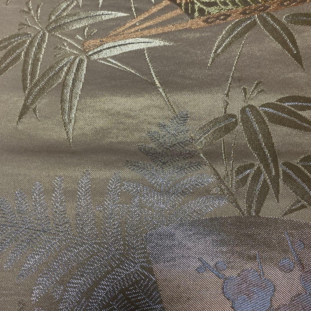 table runner 金彩琳派　帯リメイク　正絹　川島織物