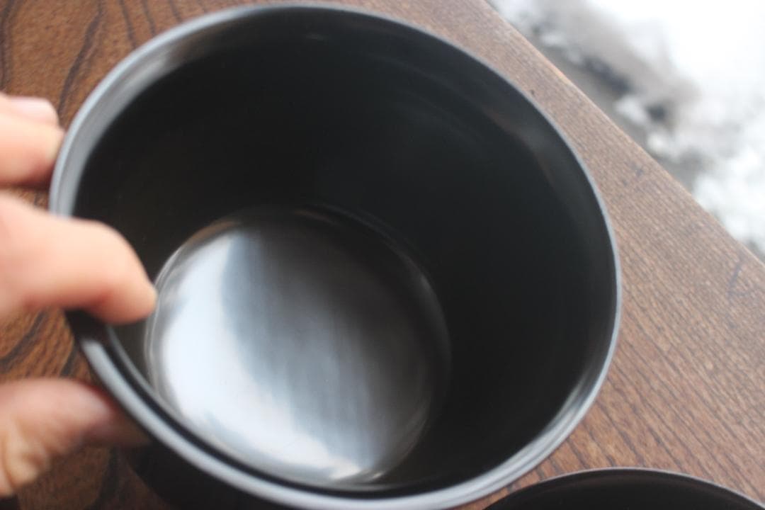 時代逸品！品のある羽反りデザインに時代黒漆の美しい蕎麦椀2点（検京塗懐石椀輪島塗