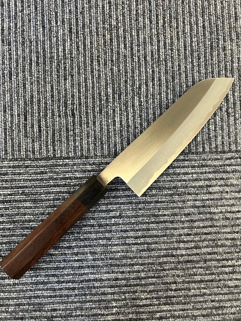 三徳 包丁 165mm 安来鋼 青紙二号 紫檀八角柄