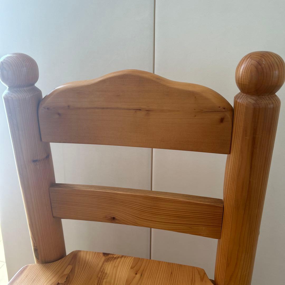 カントリーチェア　パイン材　無垢材　天然木　丸脚　ろくろ脚　北欧　英国