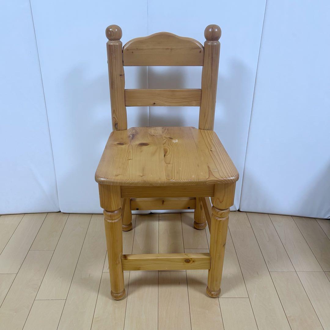 カントリーチェア　パイン材　無垢材　天然木　丸脚　ろくろ脚　北欧　英国