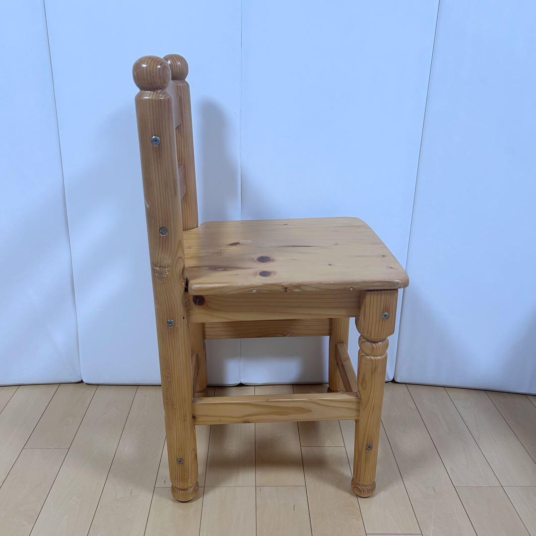 カントリーチェア　パイン材　無垢材　天然木　丸脚　ろくろ脚　北欧　英国