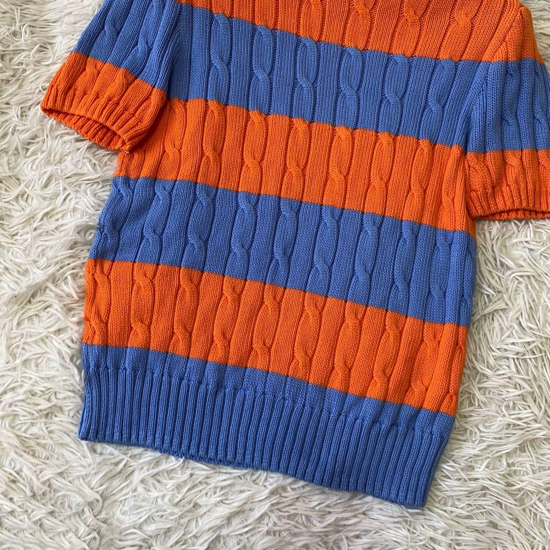 POLO RALPH LAUREN ポニー刺繍 ケーブルニット ピマコットン L