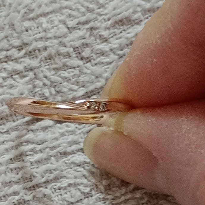 ビジュソフィア　結　ピンクゴールド10ｋリング