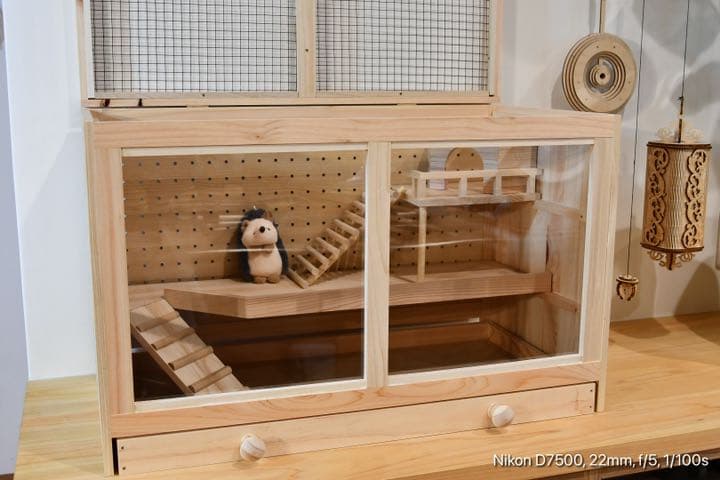 ケージ　木製　ハンドメイド　ハリネズミ　ハムスター　爬虫類