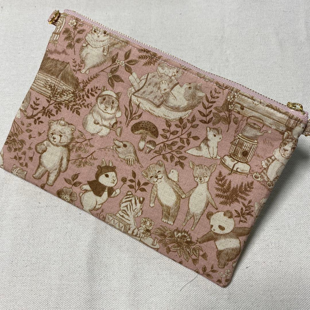 yukiemon hハンドメイド ダブルファスナーポーチ 大 クリアタイプ