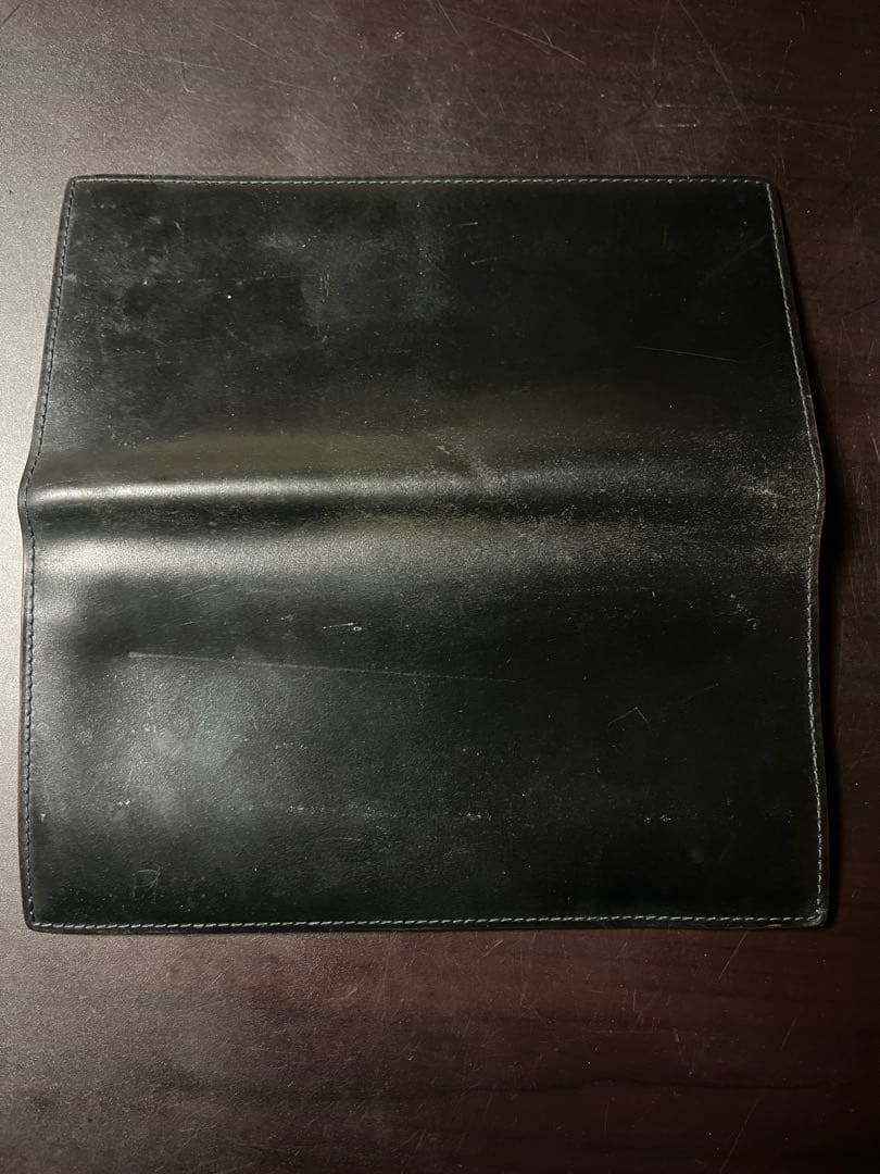 GANZO コードバン 長財布 ネイビー