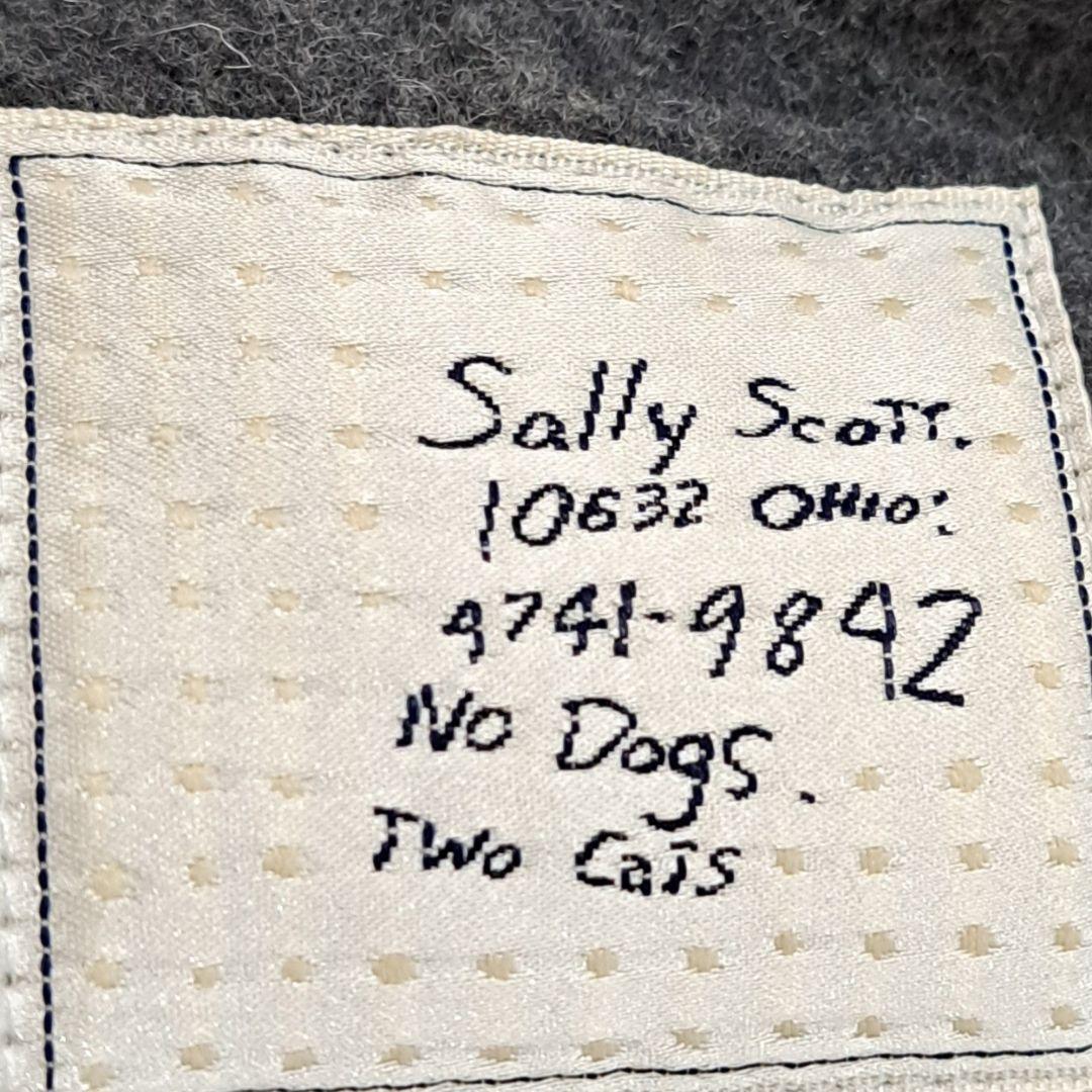 希少新品タグ付 Sally Scott　ウールノーカラーコート　11号　グレー