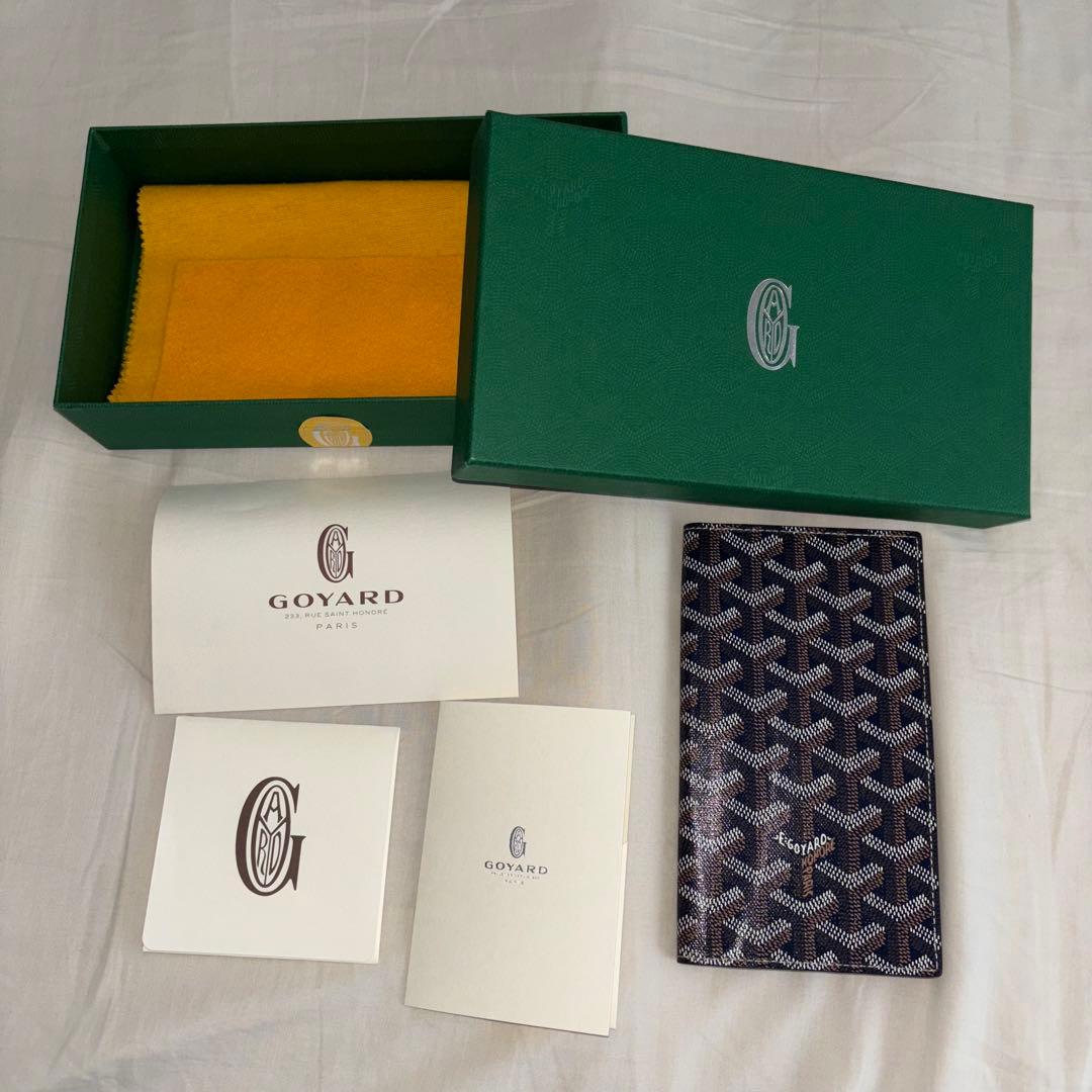 【ムックムック】Goyard ネイビー 長財布 付属品完備