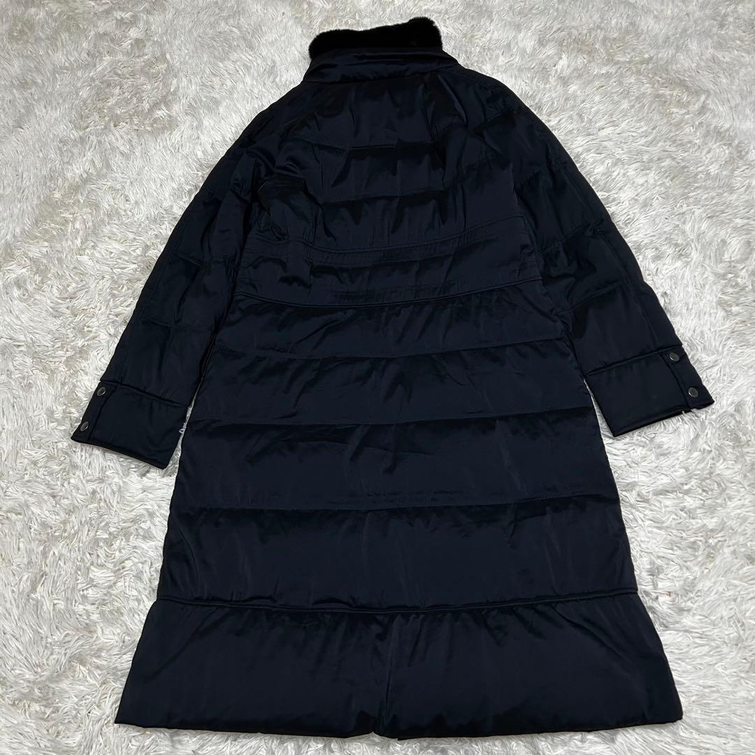 【美品】TAE ASHIDA ダウンコート ブラック ファー襟 M ロング