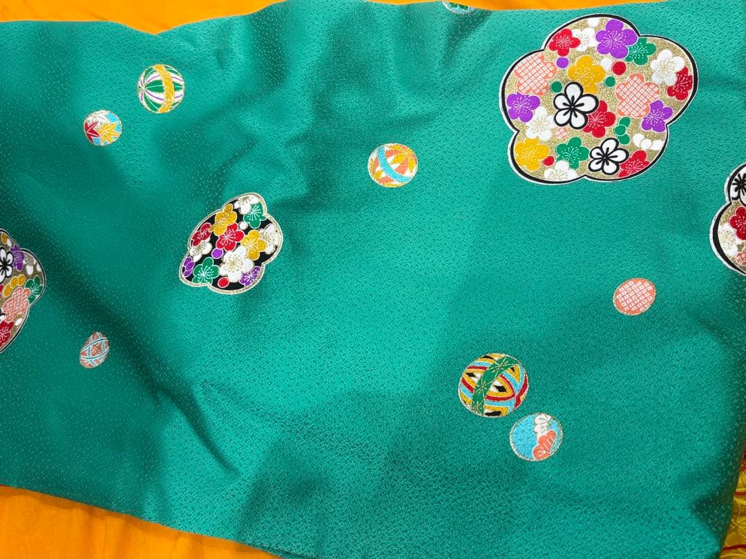 七五三　お着物　セット　正絹　作り帯　7歳