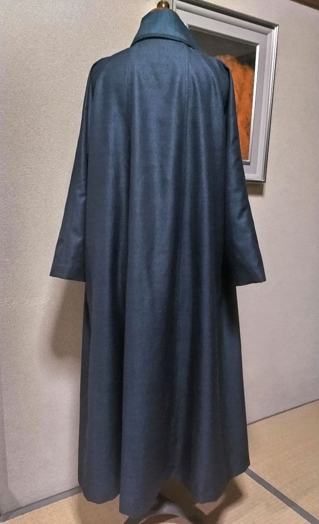 ・着物リメイク・ウールシルク一重コート⑩・プロの仕立て