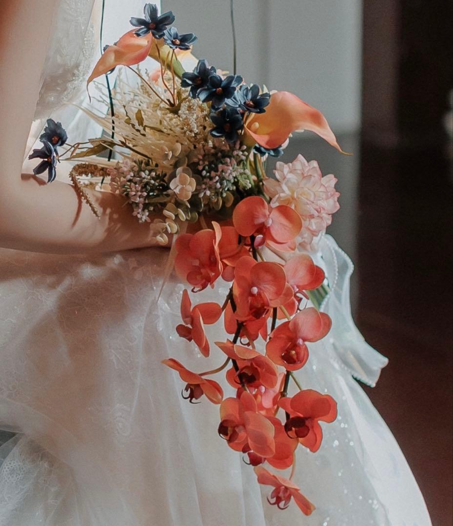 ブライダル用ブーケ　高級造花　アーティシャルフラワー