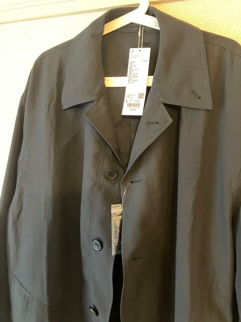 UNIQLO U 2025 オーバーサイズステンカラーコート ブラック L