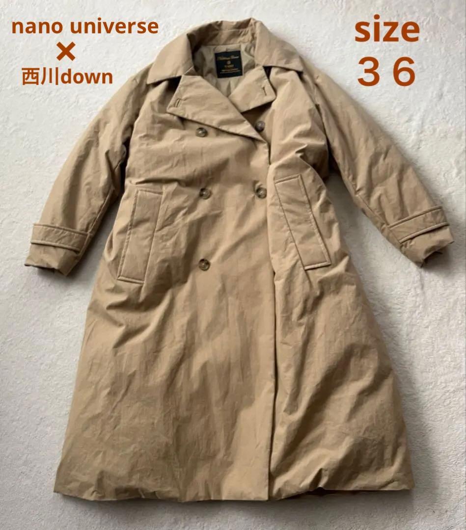nano universe×西川DOWN　東原亜希　トレンチダウン　size３６