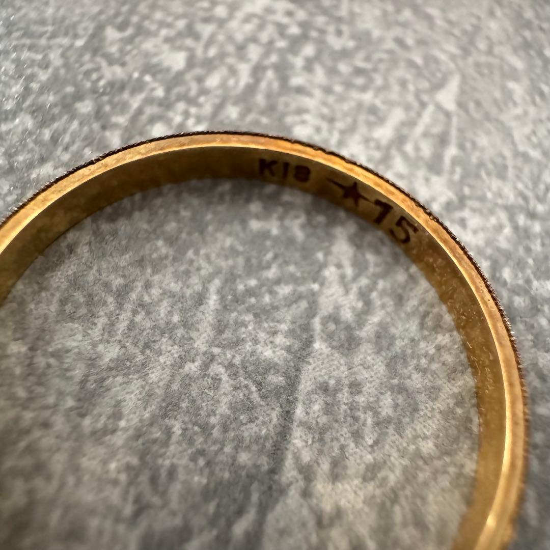 K18 地金 指輪