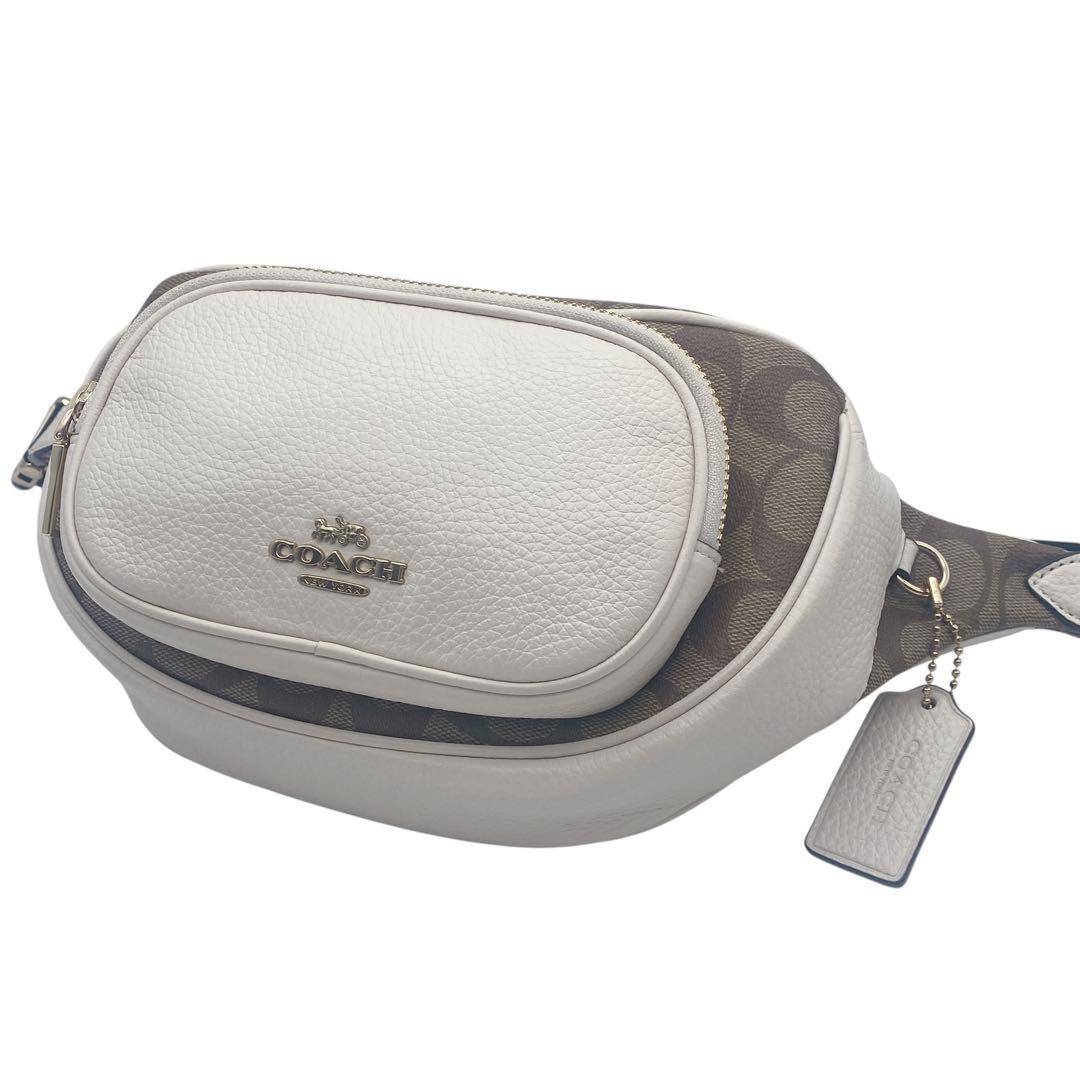【未使用級】 COACH コーチ ボディバッグ ウエストバック シグネチャー