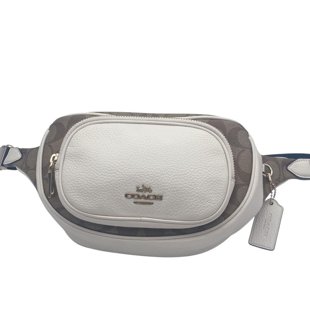 【未使用級】 COACH コーチ ボディバッグ ウエストバック シグネチャー